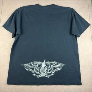 FTW Tattoo Shirt Men‎ XL Black Wings Logo Middle Finger Biker Graphic USA Fabric